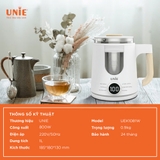 Ấm siêu tốc đa năng 6in1 UNIE UEK1081W chất liệu thủy tinh bền bỉ - Ảnh 9