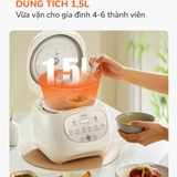 Nồi cơm điện lòng gốm tự nhiên UNIE URC815, dung tích 1,5L - Ảnh 6