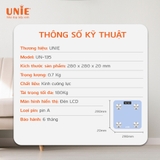 Cân điện tử thông minh UNIE UN-135 nhỏ gọn, dễ dàng kết nối điện thoại - Ảnh 9