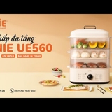 Nồi hấp UNIE UE560 dung tích 18L, 3 tầng hấp tiện lợi - Video